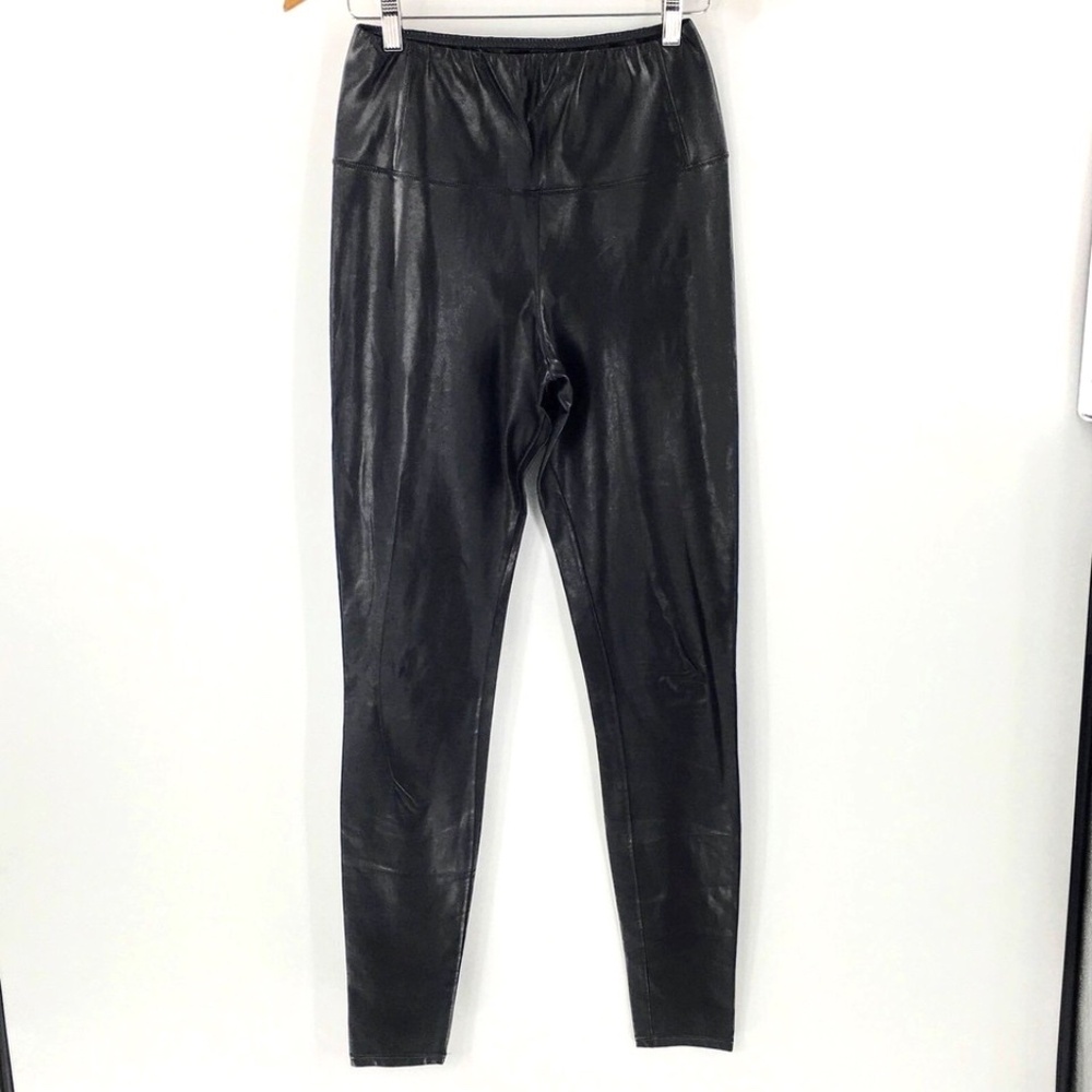 Aritzia Wilfred Free Vegan Leather Pant Black Daria Legging Japanese Fabric Sz M